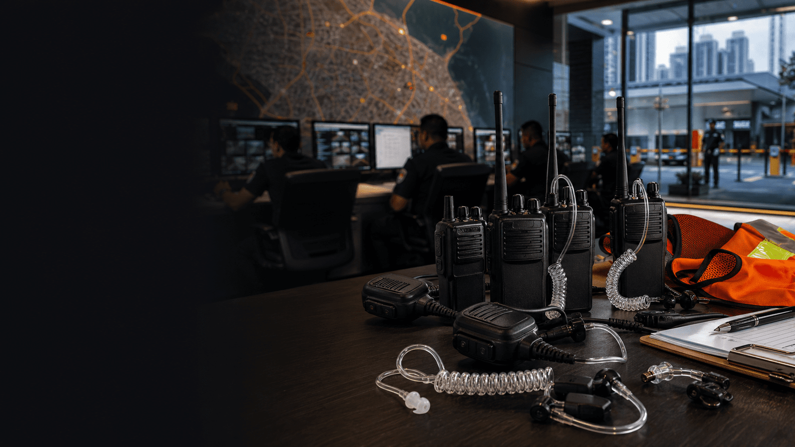Walkie talkie earpiece planning hero image for Malaysia security operations