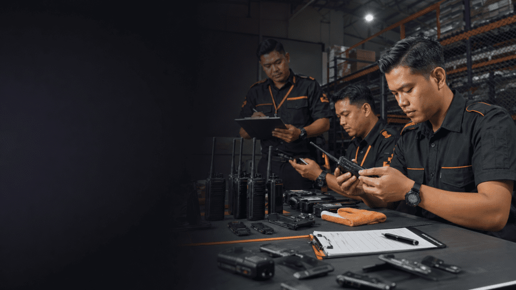 Walkie talkie maintenance checklist hero image for Malaysia site radio inspection