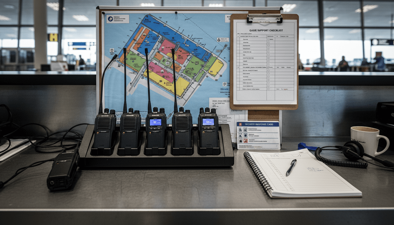 Airport Ground Ops radio channel plan and charging station for Malaysian operations