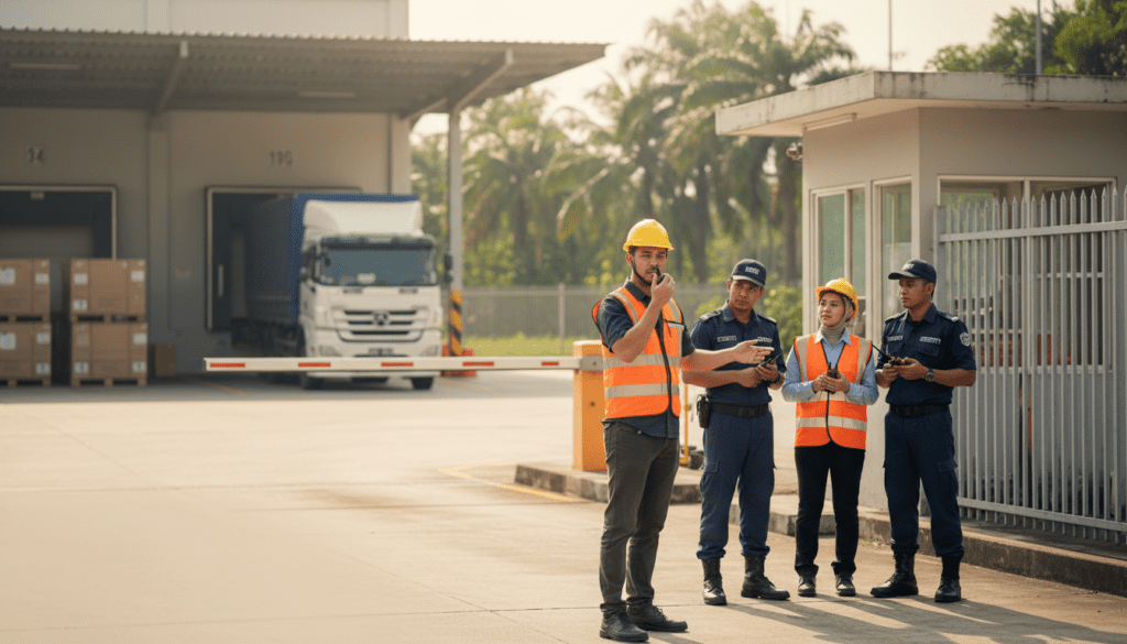 Analog Radio Planning team in Malaysia using Octogen walkie talkies