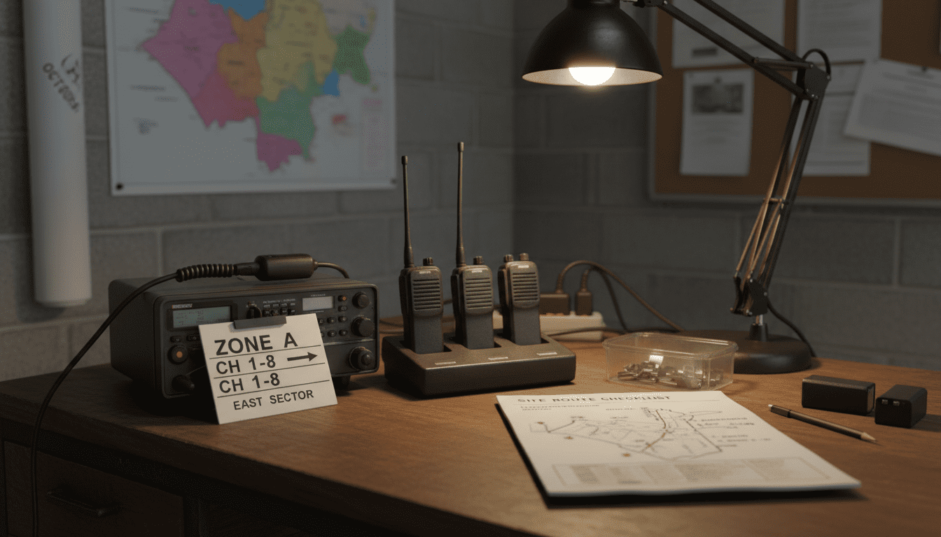 Analog Radio Planning radio channel plan and charging station for Malaysian operations