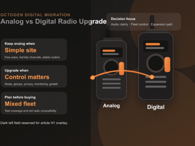 Analog and digital walkie talkie upgrade planning hero image for Malaysian business radio teams
