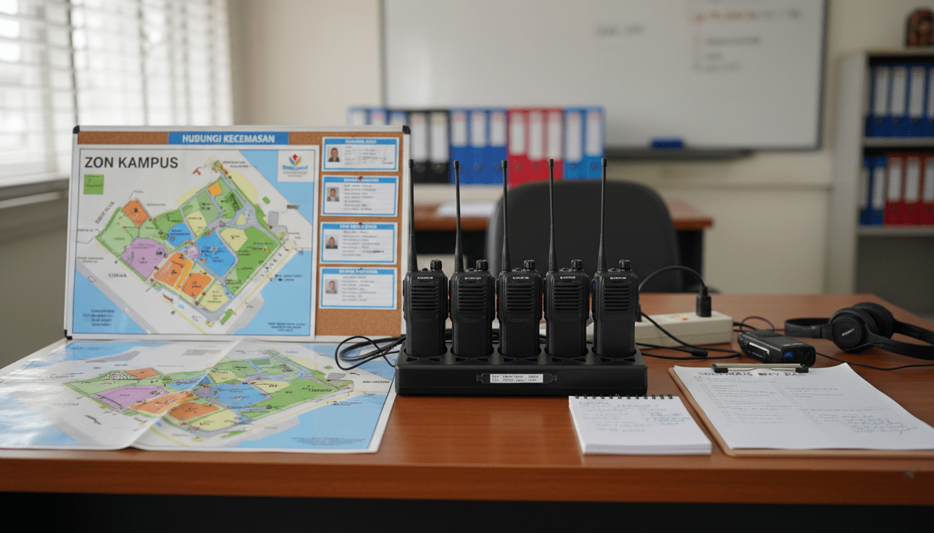 Campus Safety radio channel plan and charging station for Malaysian operations