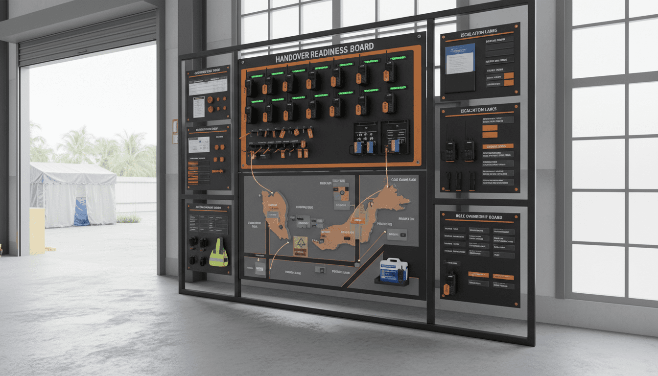 Cold Chain Logistics handover readiness board