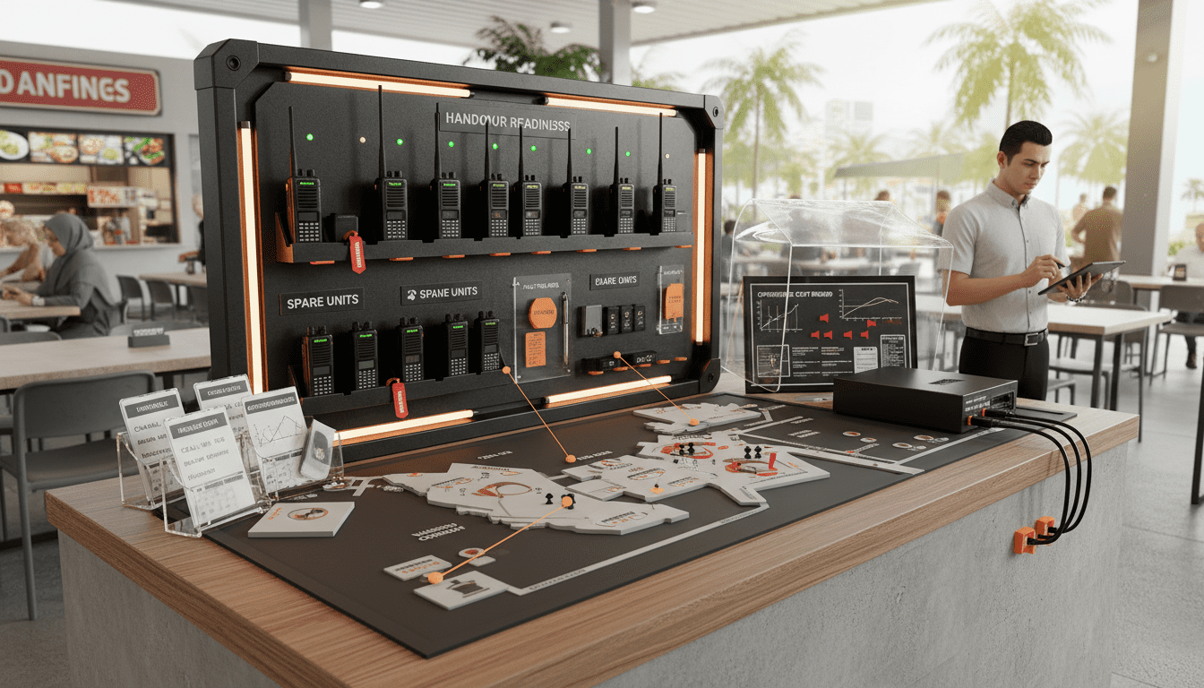 Food Court Operations handover readiness board
