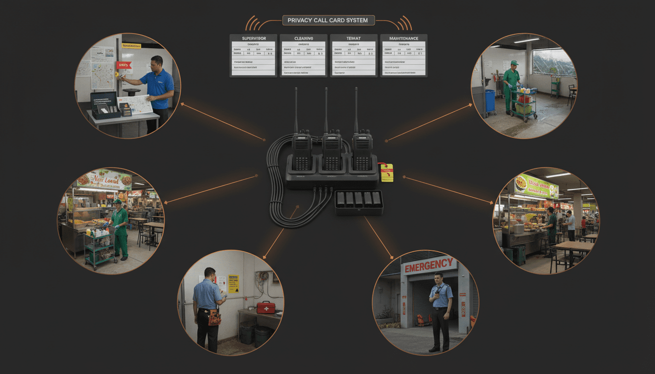 Food Court Operations privacy call card system