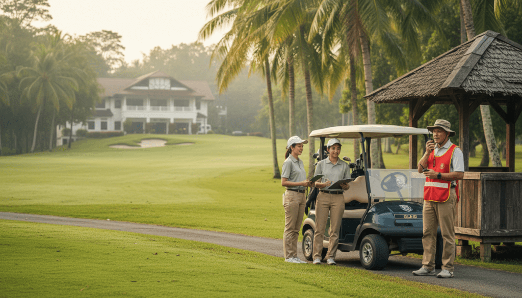 Golf Club Operations team in Malaysia using Octogen walkie talkies