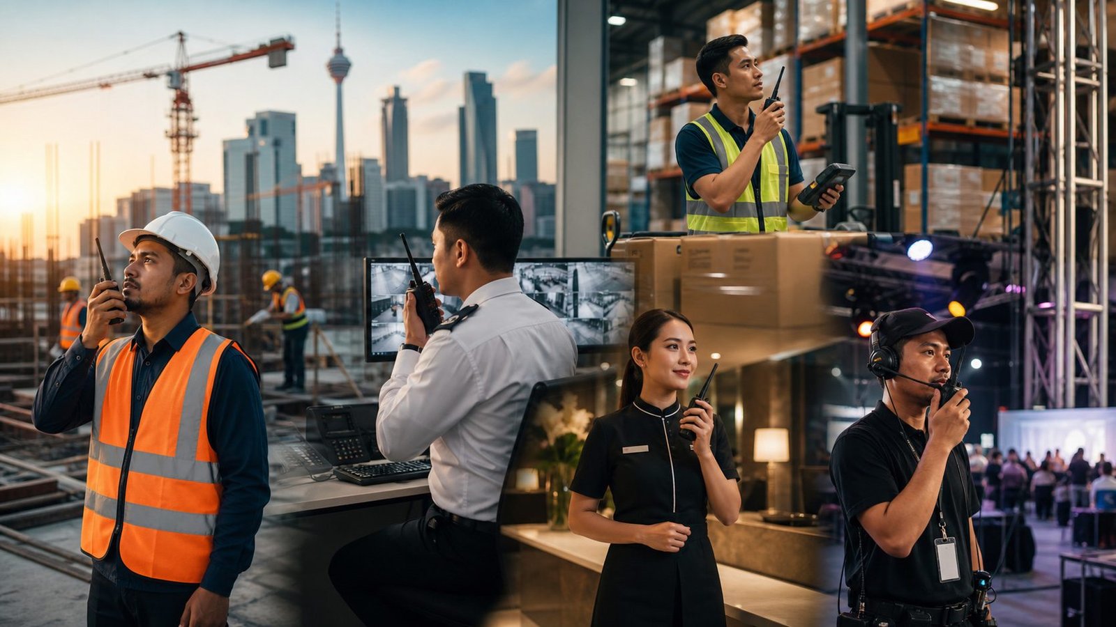 Octogen multi-industry walkie talkie communication and security solutions in Malaysia