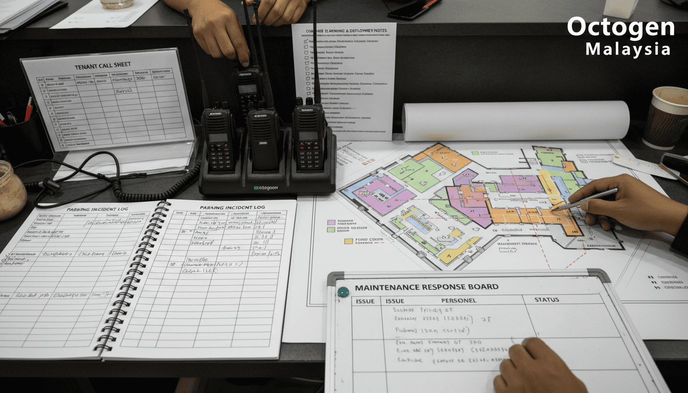 Mall Operations radio channel plan and charging station for Malaysian operations