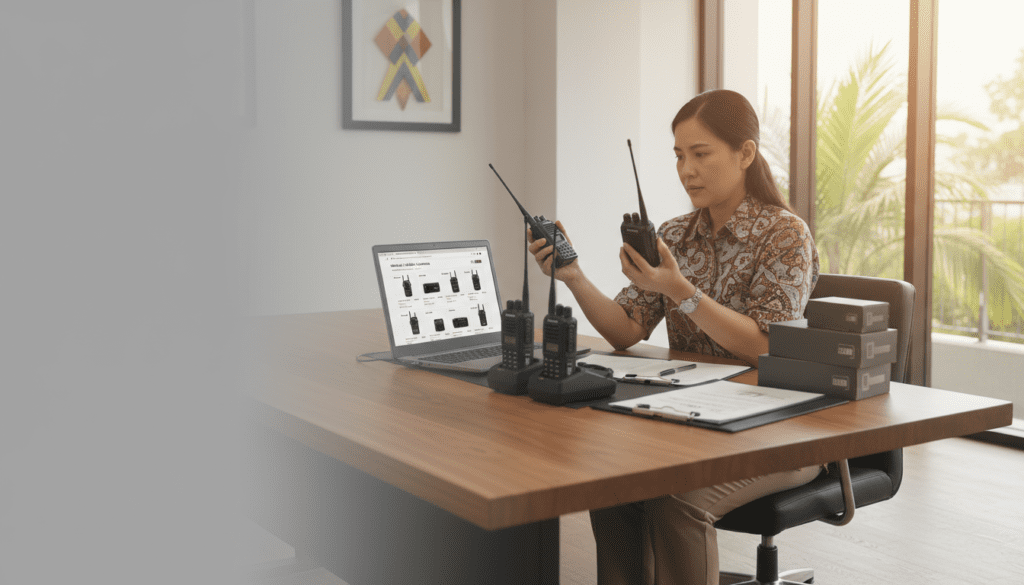 Online vs Supplier team in Malaysia using Octogen walkie talkies