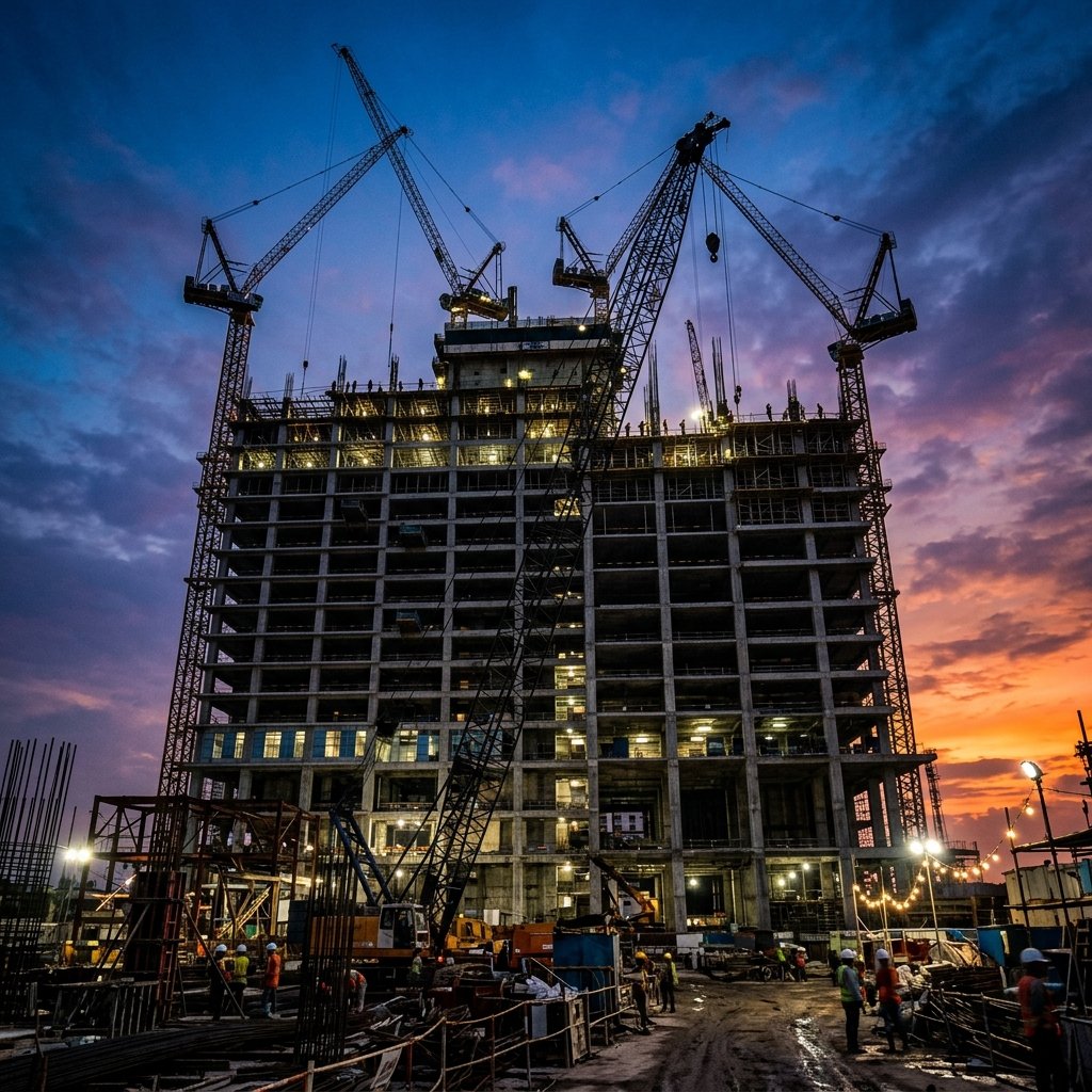 50 Floors. 8 Cranes. Zero Signal Drops.