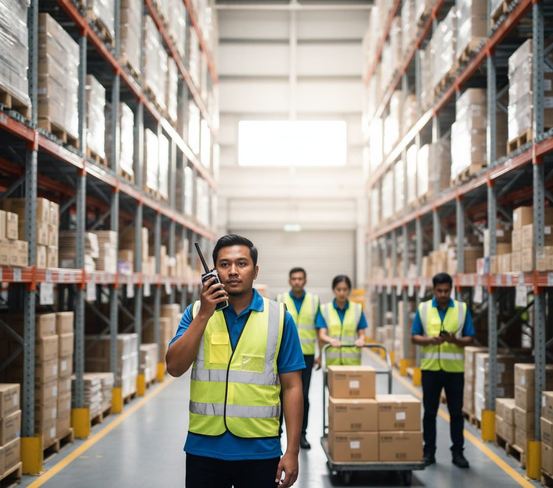 Warehouse and logistics walkie talkie use case in Penang
