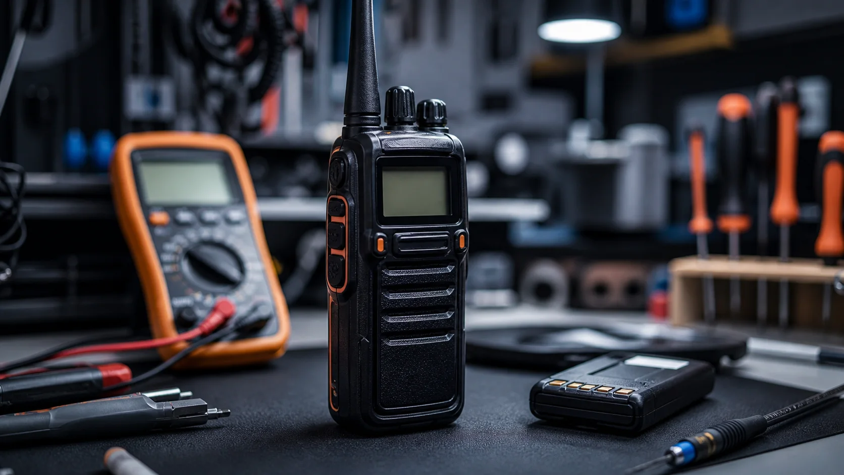 Two-way radio battery testing and reconditioning on an analyzer