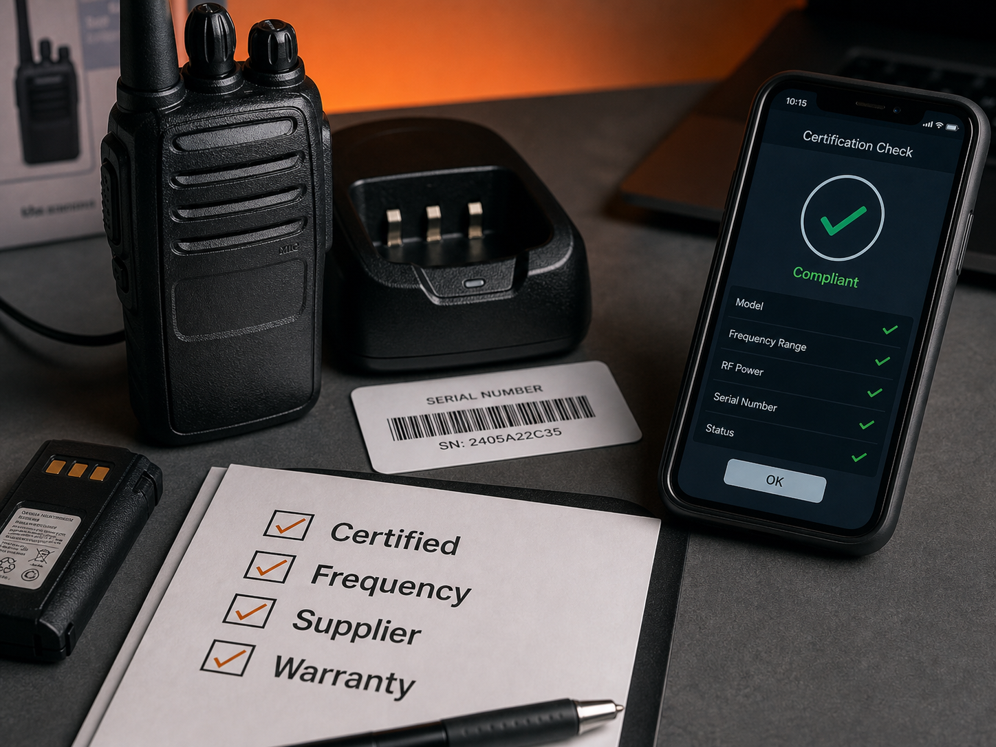 Walkie talkie certification frequency supplier and warranty checklist for Malaysian buyers